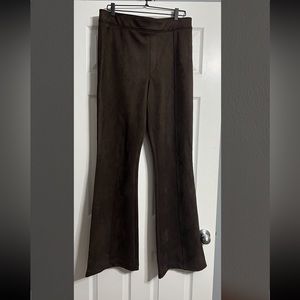 SPANX | 1x Tall Chocolate Suede Flare Pull-on Pants
